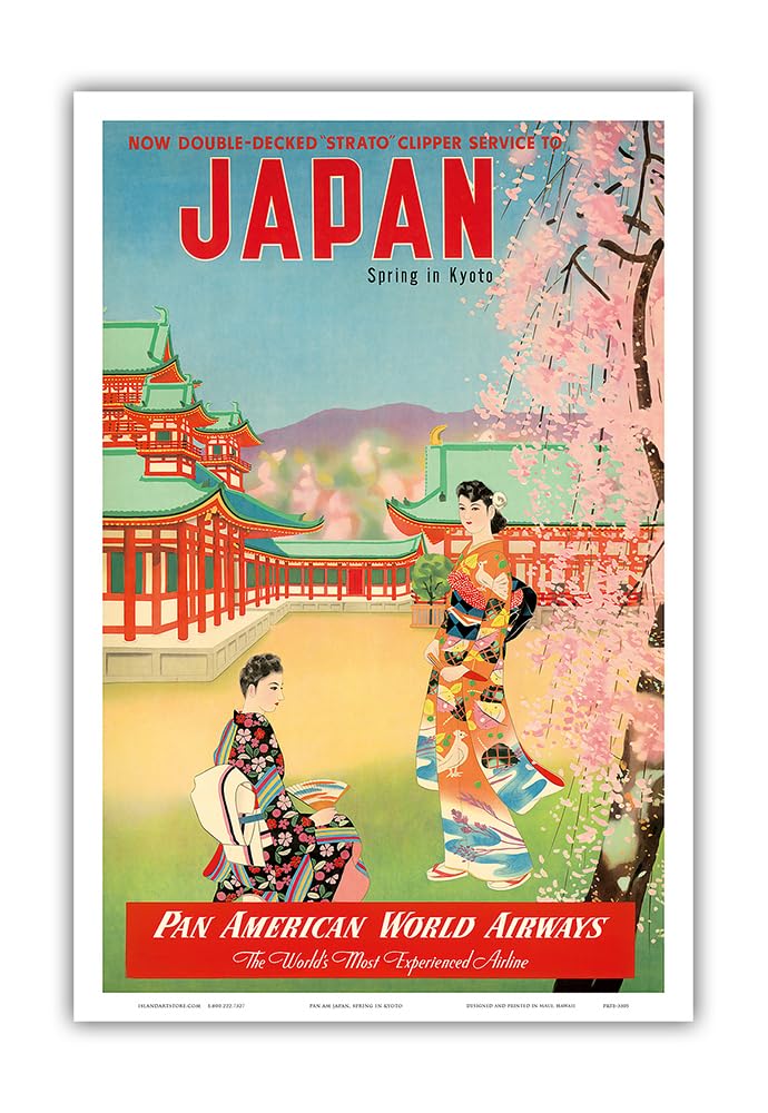 Amazon.com: Japan - Spring in Kyoto - Geishas - Pan American World
